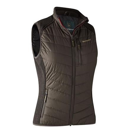 Chaleco Sin Mangas Para Mujer Deerhunter Lady Caroline Padded With Knit - Marron