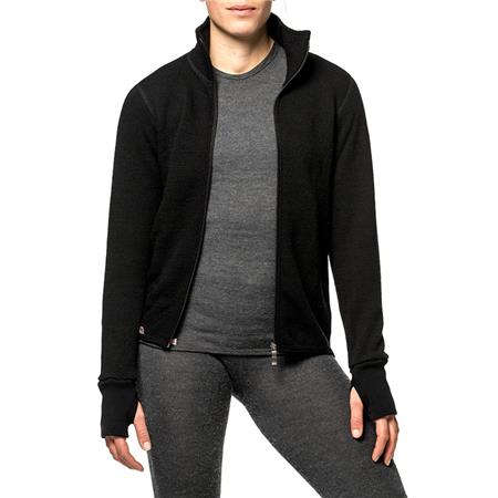 CHAQUETA MIXTA WOOLPOWER FULL ZIP JACKET 400 - NOIR