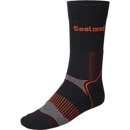 CHAUSSETTES HOMME SEELAND FIELD COOLMAX 2 PACK - BLACK/DARK GREY