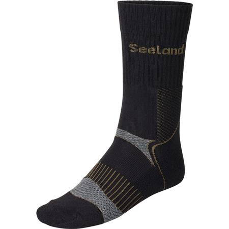 Chaussettes Homme Seeland Field Coolmax 2 Pack - Black/Dark Grey