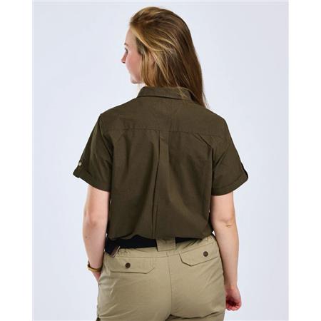 CHEMISE MANCHES COURTES FEMME PINEWOOD SAFARI S/S - MOSS GREEN