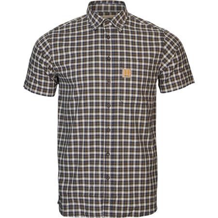 Chemise Manches Courtes Homme Harkila Fjell S/S - Naval Blue Check