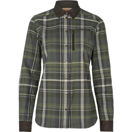 Chemise Manches Longues Femme Harkila Pajala L/S W - Olive Check