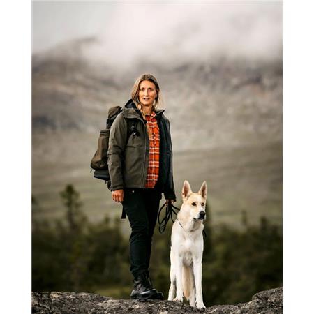 CHEMISE MANCHES LONGUES FEMME PINEWOOD ABISKO HIKING FLANNEL - BURNED ORANGE
