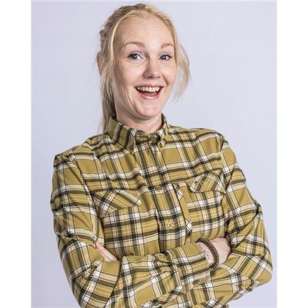 CHEMISE MANCHES LONGUES FEMME PINEWOOD ABISKO HIKING FLANNEL - GOLDEN HAY