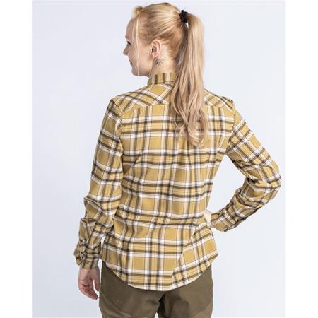 CHEMISE MANCHES LONGUES FEMME PINEWOOD ABISKO HIKING FLANNEL - GOLDEN HAY