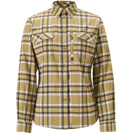 CHEMISE MANCHES LONGUES FEMME PINEWOOD ABISKO HIKING FLANNEL - GOLDEN HAY