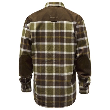 CHEMISE MANCHES LONGUES FEMME PINEWOOD DOUGLAS - OLIVE GREEN/BLANC