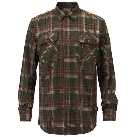 Chemise Manches Longues Femme Pinewood Prestwick Exclusive - Green/Burned Orange