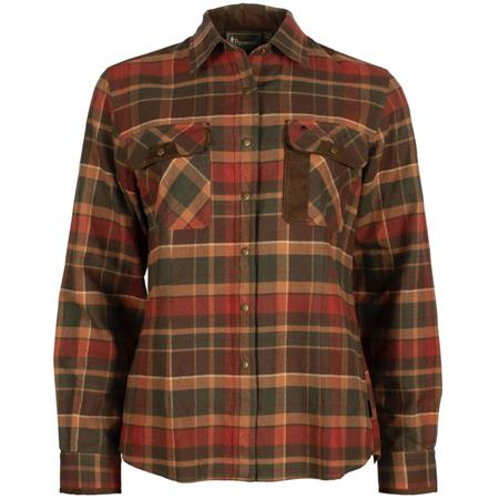 Chemise Manches Longues Femme Pinewood Prestwick Exclusive - Green/Terracotta