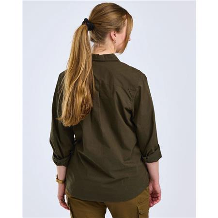 CHEMISE MANCHES LONGUES FEMME PINEWOOD SAFARI L/S - MOSS GREEN