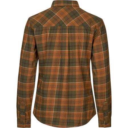 CHEMISE MANCHES LONGUES FEMME SEELAND SKYE FLANNEL HIGHSEAT - GRIZZLY BROWN/TERRACOTTA CHECK