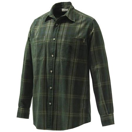 Chemise Manches Longues Homme Beretta Manchester Corduroy Shirt - Vert Carreaux Jaune