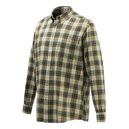 Chemise Manches Longues Homme Beretta Wood Button Down Shirt - Beige/Vert
