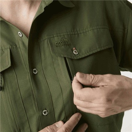 CHEMISE MANCHES LONGUES HOMME GEOFF ANDERSON EZMAR MIDWEIGHT SOFT - VERT