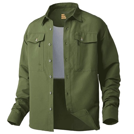 Chemise Manches Longues Homme Geoff Anderson Ezmar Midweight Soft - Vert