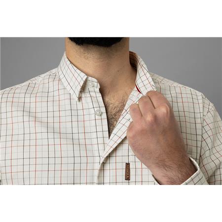 CHEMISE MANCHES LONGUES HOMME HARKILA ALLERSTON - ROUGE/BLANC