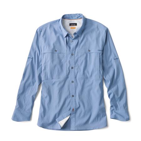 CHEMISE MANCHES LONGUES HOMME ORVIS OPEN AIR CASTER L/S SOLID - BLUE FOG