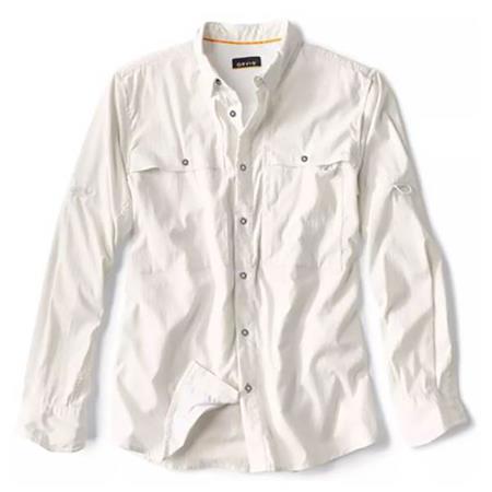 CHEMISE MANCHES LONGUES HOMME ORVIS OPEN AIR CASTER L/S SOLID - WHITE