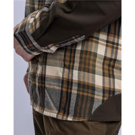 CHEMISE MANCHES LONGUES HOMME PINEWOOD FURUDAL PRO TRACKER WOOL - BEIGE/SUEDE MARRON