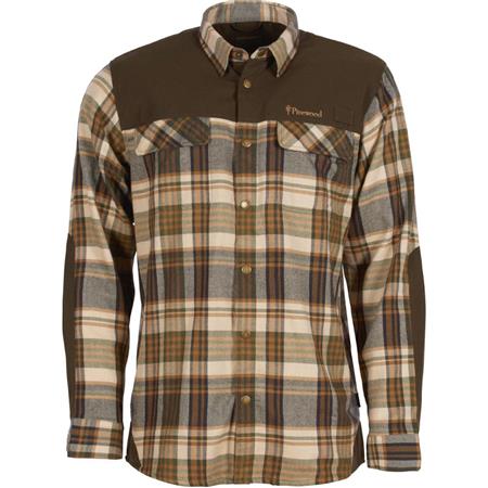 Chemise Manches Longues Homme Pinewood Furudal Pro Tracker Wool - Beige/Suede Marron
