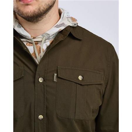 CHEMISE MANCHES LONGUES HOMME PINEWOOD SAFARI L/S - MOSS GREEN