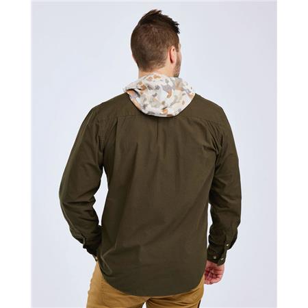 CHEMISE MANCHES LONGUES HOMME PINEWOOD SAFARI L/S - MOSS GREEN