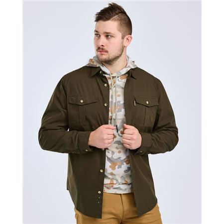 CHEMISE MANCHES LONGUES HOMME PINEWOOD SAFARI L/S - MOSS GREEN