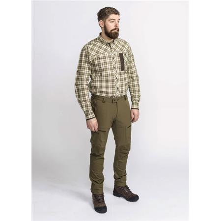 CHEMISE MANCHES LONGUES HOMME PINEWOOD WOLF INSECTSAFE - VERT/MARRON