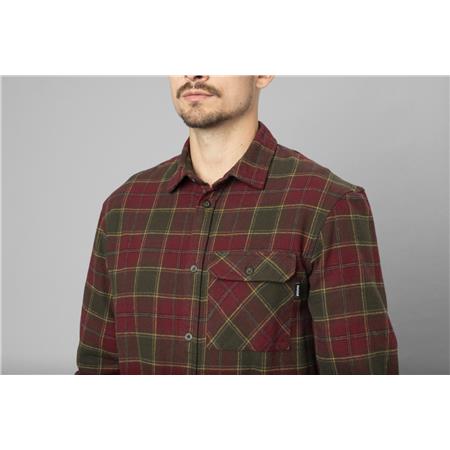 CHEMISE MANCHES LONGUES HOMME SEELAND GLEN - ROUGE