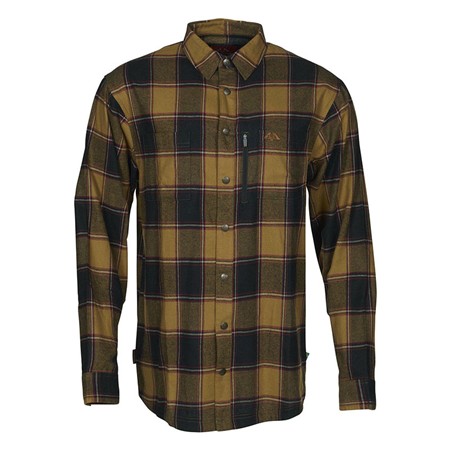CHEMISE MANCHES LONGUES HOMME SWEDTEAM CREST COTTON - DARK SAND