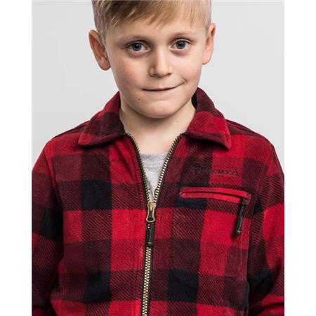 CHEMISE MANCHES LONGUES JUNIOR PINEWOOD KANADA KID POLAIRE - ROUGE/NOIR