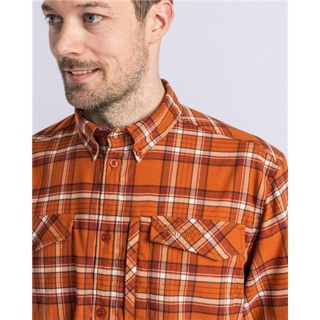 CHEMISES MANCHES LONGUES HOMME PINEWOOD ABISKO HIKING FLANNEL - BURNED ORANGE