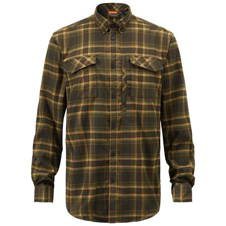 Chemises Manches Longues Homme Pinewood Abisko Hiking Flannel - Moss Green