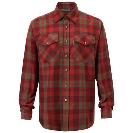 Chemises Manches Longues Homme Pinewood Härjedalen - Terracotta/Green