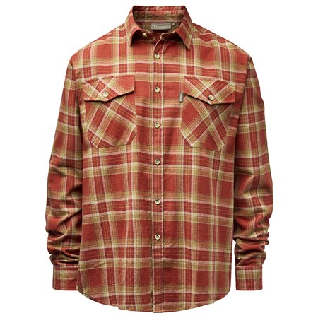 Chemises Manches Longues Homme Pinewood Härjedalen - Terracotta/Sand