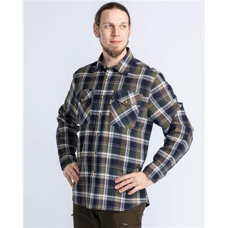 CHEMISES MANCHES LONGUES HOMME PINEWOOD HÄRJEDALEN - VERT/NAVY