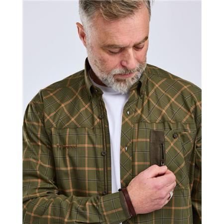 CHEMISES MANCHES LONGUES HOMME PINEWOOD WOLF - GREEN/TERRACOTTA