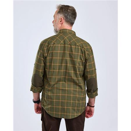 CHEMISES MANCHES LONGUES HOMME PINEWOOD WOLF - GREEN/TERRACOTTA
