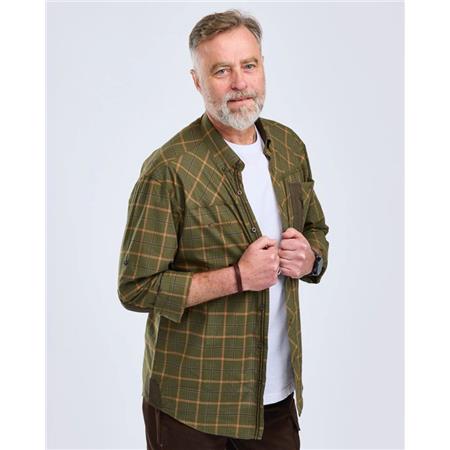 CHEMISES MANCHES LONGUES HOMME PINEWOOD WOLF - GREEN/TERRACOTTA