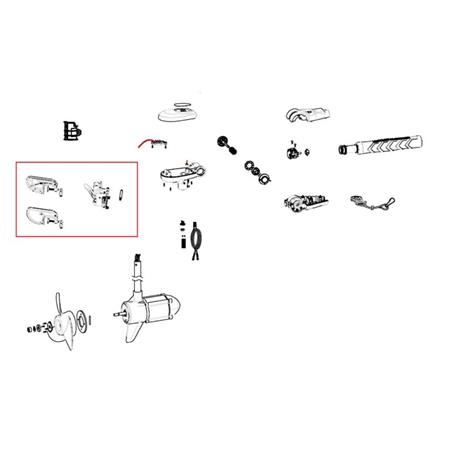 CLAMP SET WITH CLAMPING SCREWS FOR MOTOR HASWING PROTRUAR G3/G4/3/5/ULTIMA AND VENTURA
