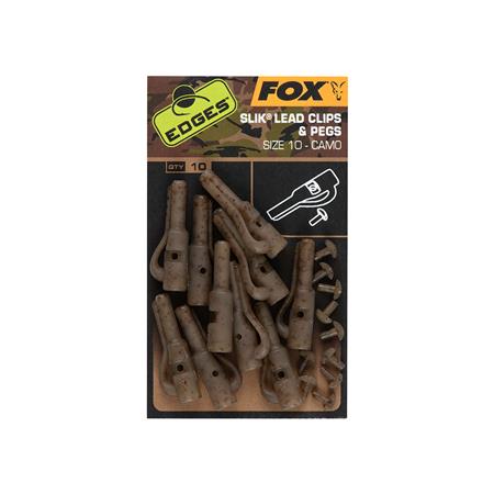 Clip De Chumbo Fox Edges Camo Slik Lead Clip + Pegs
