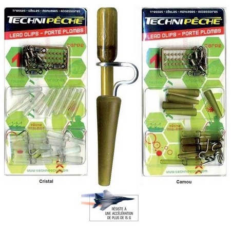 Clip Para Chumbo Com Patilha Inox Removível Nova Geração Technipêche - Pack De 5