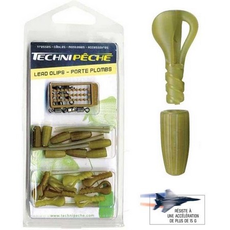 Clip Piombo Rapid + Manicotti Nuova Generazione Technipêche - Pacchetto Di 8