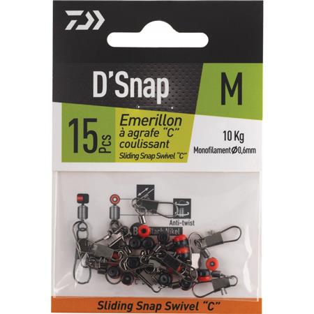 Clipe De Engate Émerillon Daiwa Sliding Snap Swivel C