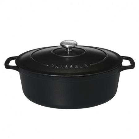 Cocotte En Fonte Chasseur Ovale - Noir Mat