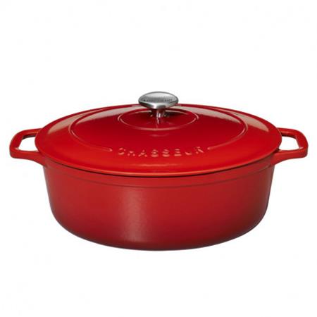 Cocotte En Fonte Chasseur Ovale - Rubis