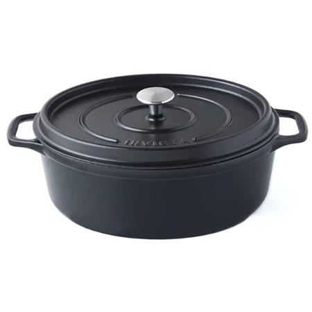 Cocotte En Fonte Invicta Ovale - Noir Mat