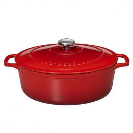 Cocotte In Ferro Fuso Chasseur Ovale - Rubis
