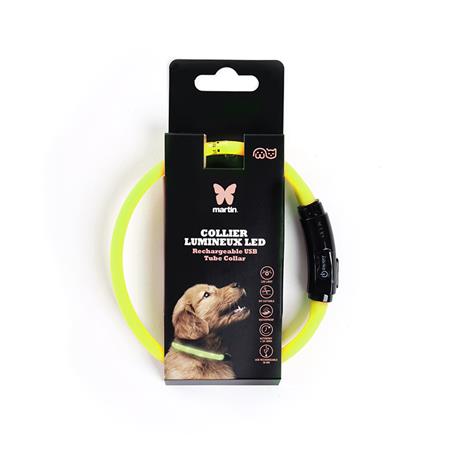 COLAR TUBO LUMINOSO NYLON USB